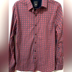 UNDER ARMOUR Blue & Pink Plaids Long Sleeve Men’s Shirt Size M